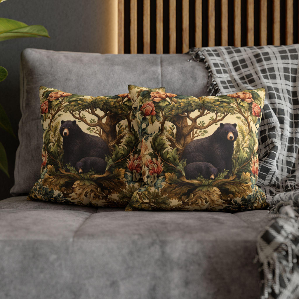 William Morris Woodland Animals Pillow Cover: Squirrel, Skunk, Doe, Bear Designs