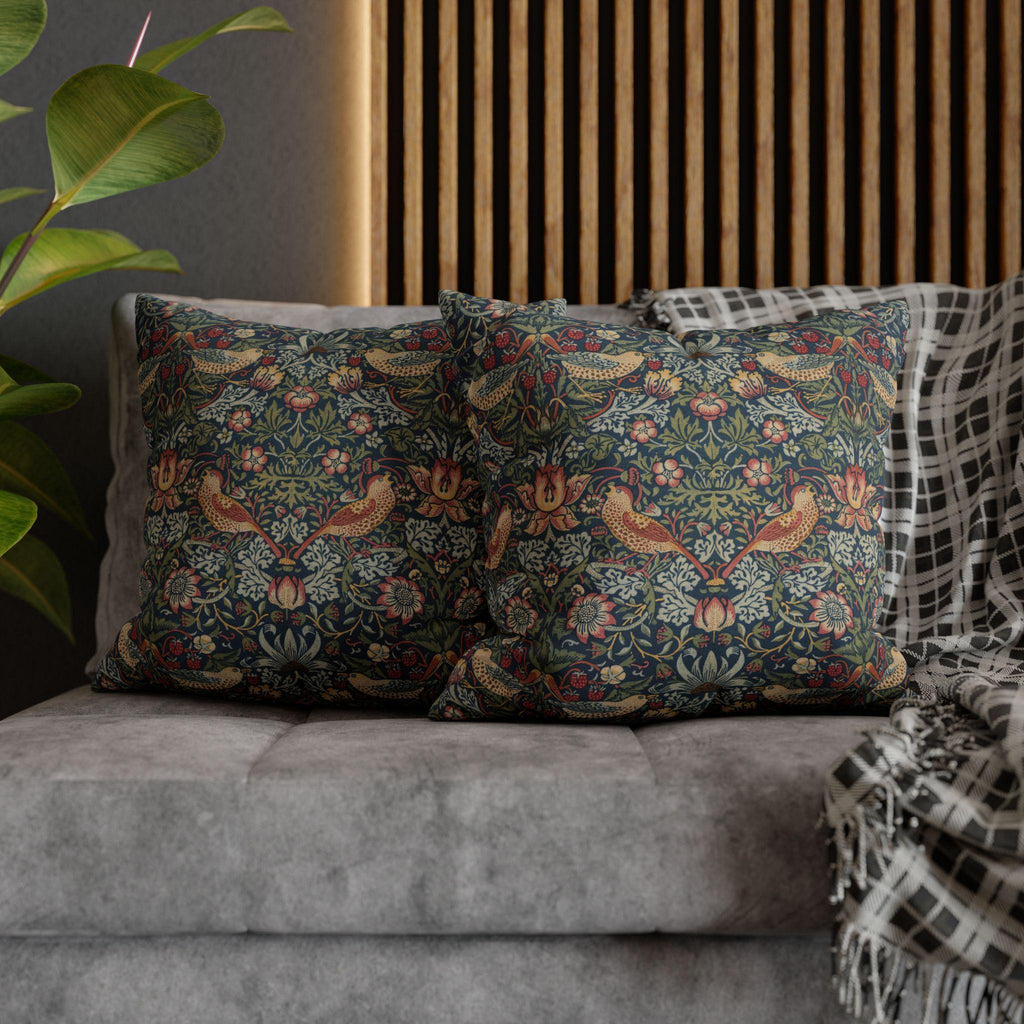 Strawberry Thief Heritage Pillow Cover: William Morris Classic Reimagined