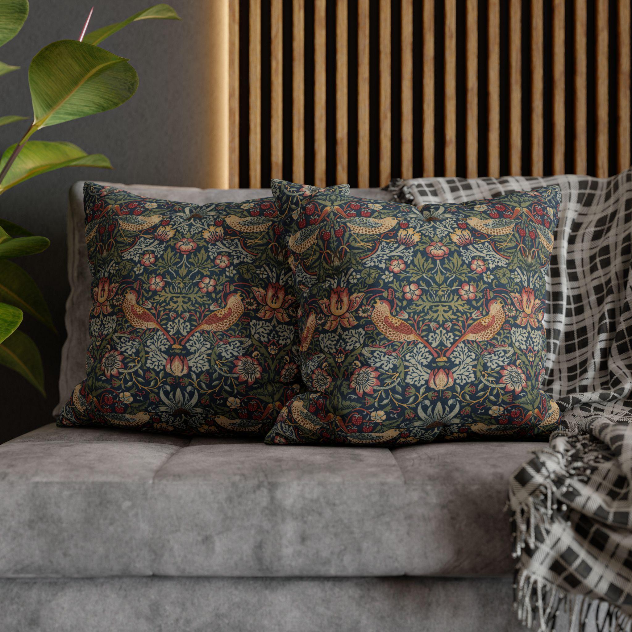 Strawberry Thief Heritage Pillow Cover: William Morris Classic Reimagined