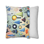 Modern Retro Christmas Trees Pillowcase, Festive Mid-Century Modern Nostalgic Xmas Pillow Cover
