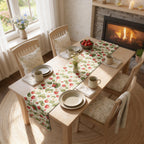 Wild Strawberry Table Runner: Botanical Summer Table Decor