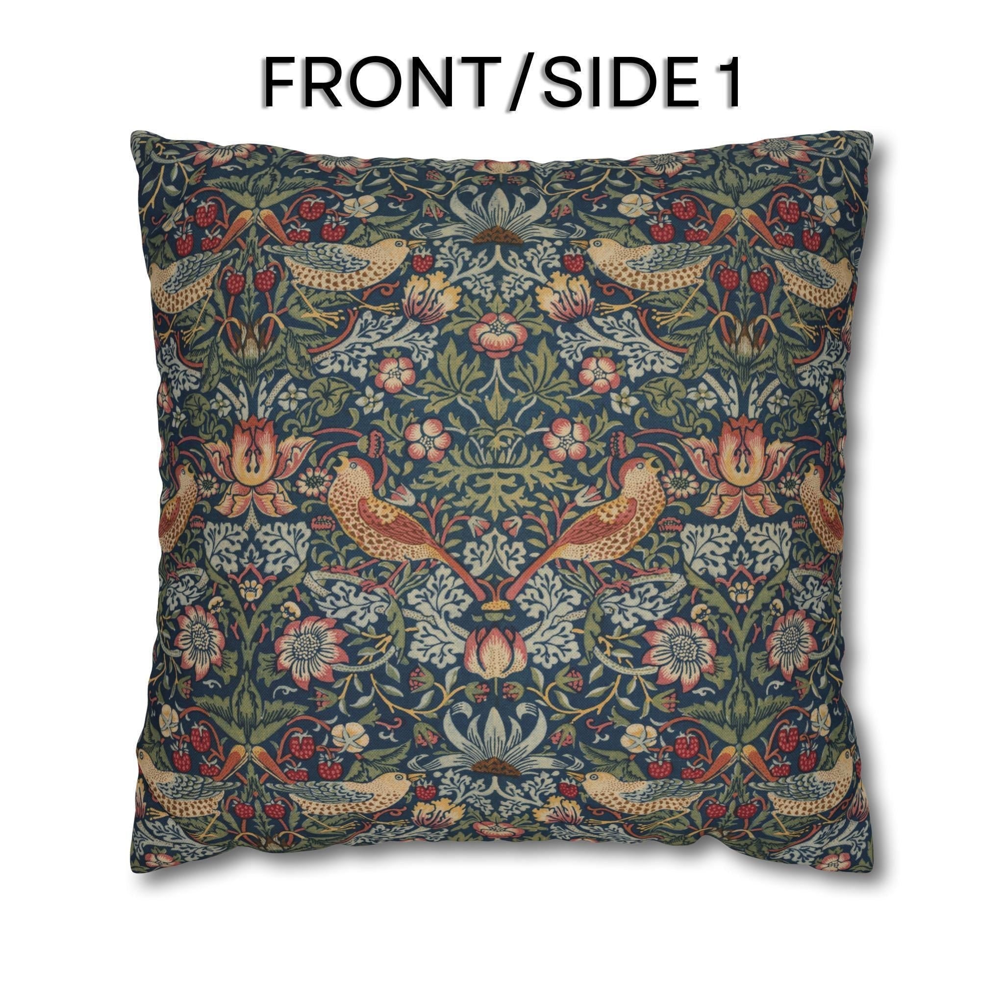 Strawberry Thief Heritage Pillow Cover: William Morris Classic Reimagined