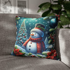 Festive Snowman Christmas Pillow Cover: Cozy Winter Holiday Accent
