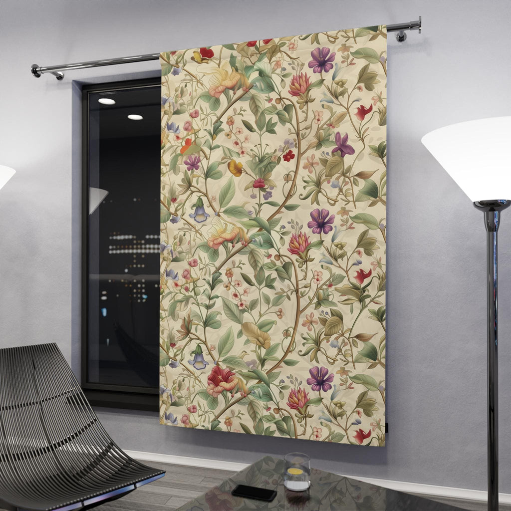 William Morris Botanical Curtain Panel: English Floral Design