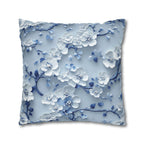 Elegant Blue & White Chinoiserie Cherry Blossom Pillow Cover | Asian-Inspired Floral Home Decor