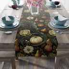 William Morris Inspired Fall Table Runner: Vintage Style in Olive, Cream, and Russet
