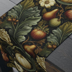 William Morris Inspired Fall Table Runner: Vintage Style in Olive, Cream, and Russet