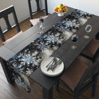 Winter Snowflake Table Runner: Holiday Dining Decor (Cotton or Poly)