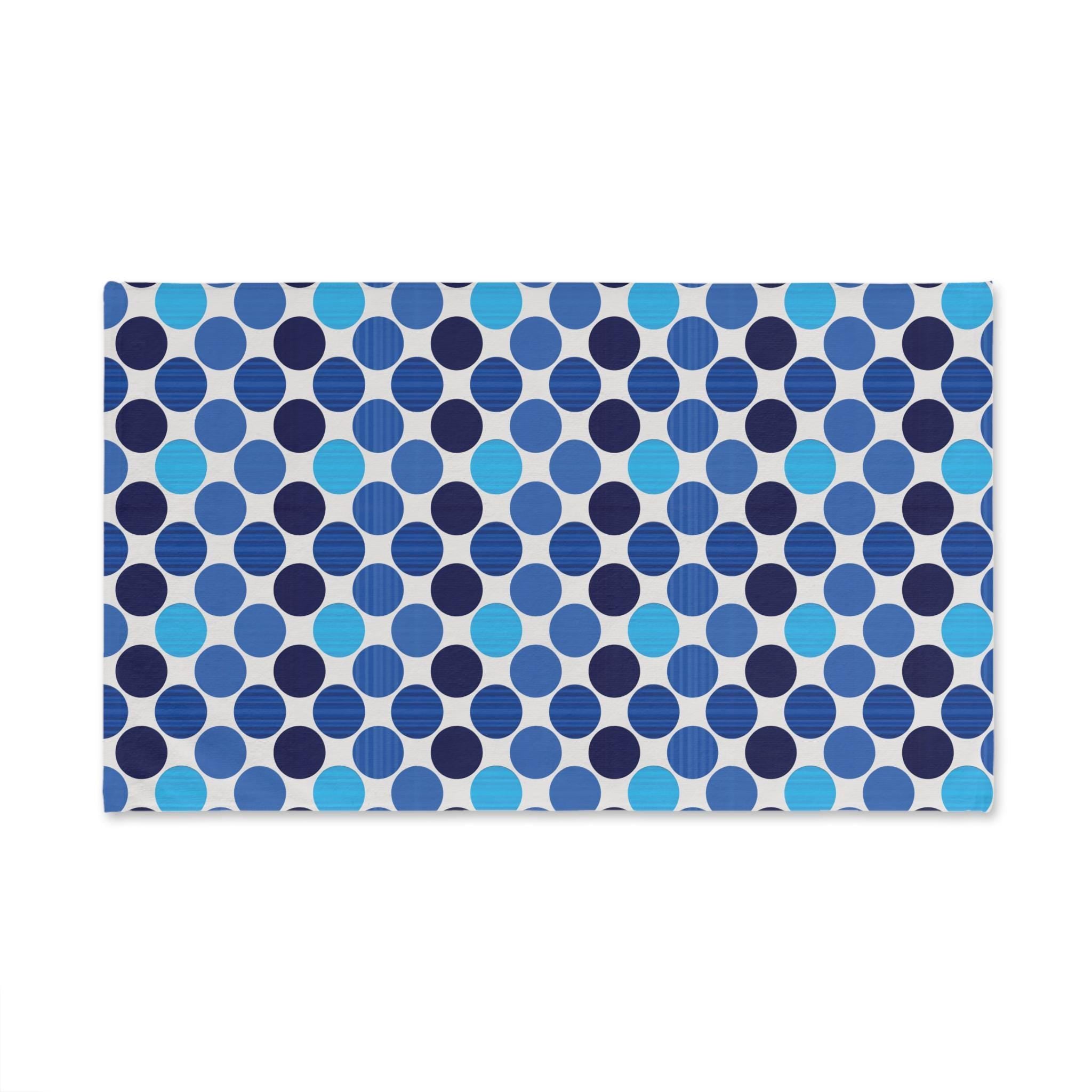 Bauhaus Hand Towel: Retro Mid Century Modern Polka Dot Decor