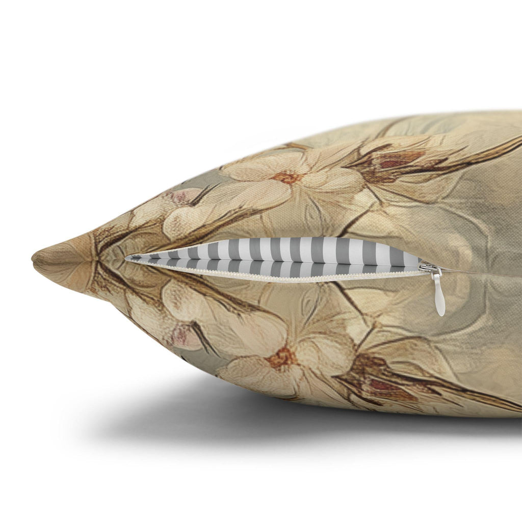 Vintage Style William Morris Inspired Hummingbird Pillow Cover: Elegant Botanical Lavender Bloom Garden Cushion