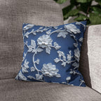 Blue & White Chinoiserie Pillow Cover: Floral Home Decor