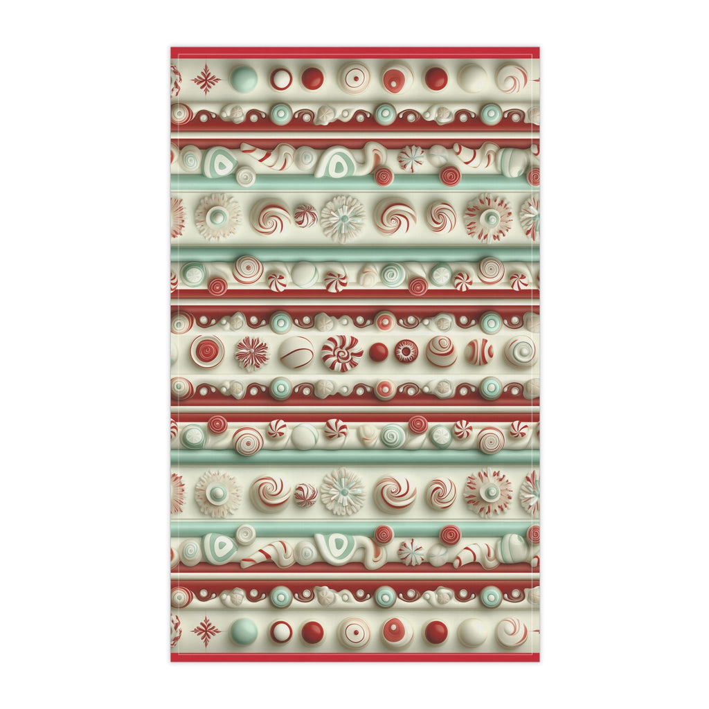 Holiday Candy Tea Towel – Festive Christmas Kitchen Linen