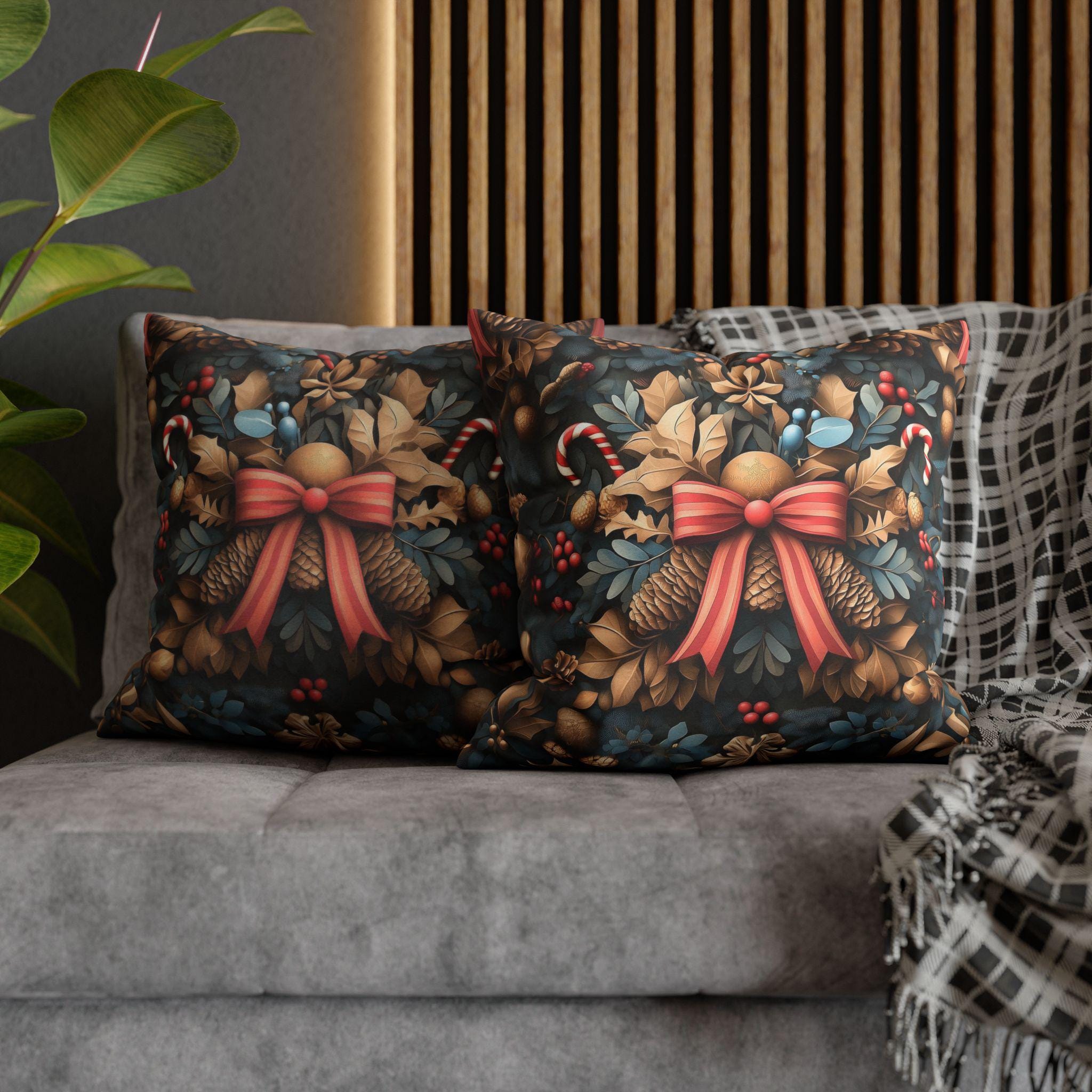 William Morris Christmas Pillow Cover:  Vintage Style Decor Holiday Tapestry Accent