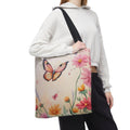 Monarch Butterfly Garden Tote: Floral Spring Nature Bag