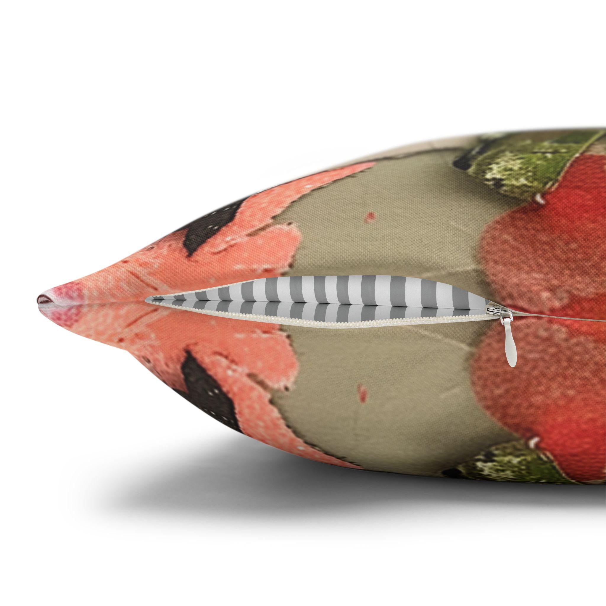 Floral Pillow Cover: Paper Collage Art Inspired Design