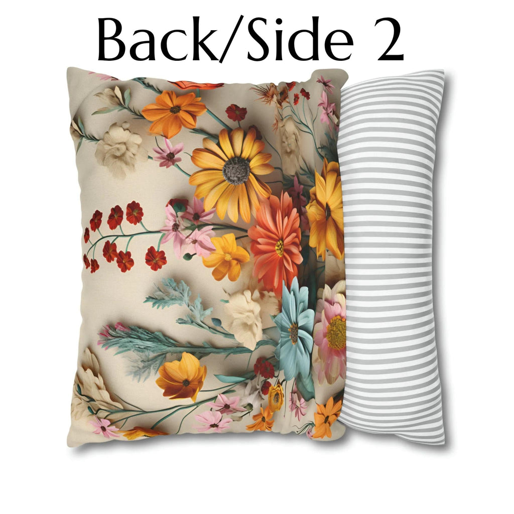 Wildflower Bouquet Pillow Cover: Colorful Floral Design