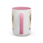 Personalized Floral Heart Mug: Watercolor Valentine's Gift, Custom Name