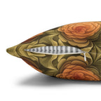 Ms. Martha Spills the Tea: William Morris Inspired Whimsical Frog Pillow Cover