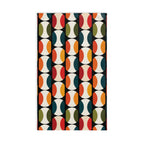 Bauhaus Hand Towel: Retro Mid Century Modern Bold Geometric Design