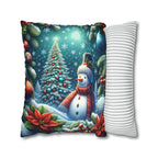 Festive Snowman Christmas Pillow Cover: Cozy Winter Holiday Accent