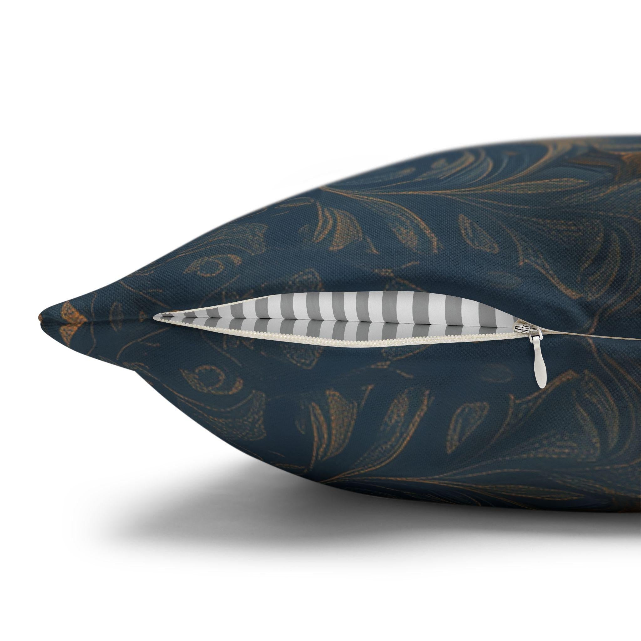 William Morris Christmas Penguin Pillow Cover:  Elegant Winter Holiday Accent