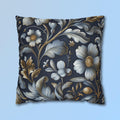 William Morris Pillow Cover: Navy Blue Floral Arts & Crafts Cushion