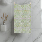 William Morris inspired Hand Towel: Soft Sage Botanical with Muted Lavender
