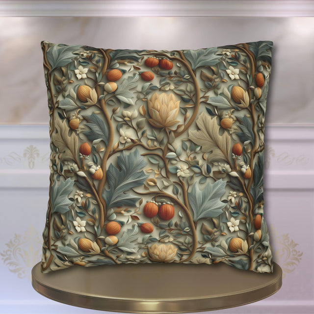 William Morris Autumn Vines Pillow Cover: Botanical Tapestry Fall Decor
