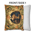 Ms. Martha Spills the Tea: William Morris Inspired Whimsical Frog Pillow Cover