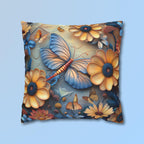 William Morris Inspired Butterfly Pillow Cover, Floral Nature Design