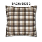 Neutral Brown Gingham Plaid Pillow Cover: Farmhouse Buffalo Check Accent