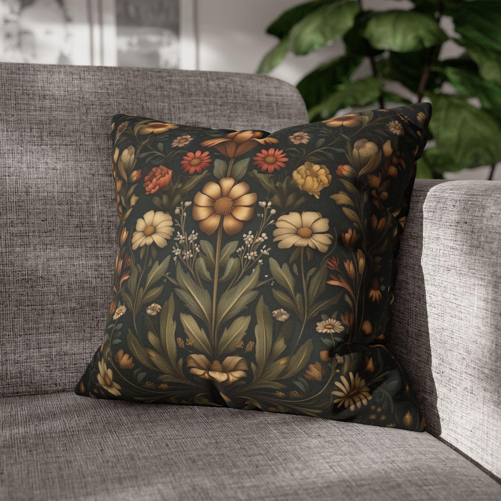 William Morris Inspired Throw Pillow Cover: Spring Garden Botanicals
