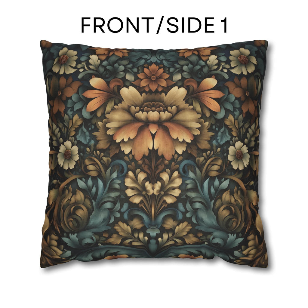 William Morris Fall Pillow Cover: Floral Autumn Vintage Style Tapestry  Accent