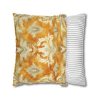 Damask Pillow Cover, Pumpkin Spice Fall Decor, Elegant Accent Pillow
