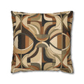 Modern Geometric Throw Pillow Cover, Contemporary Elegance, Sandy Beiges to Deep Rich Browns