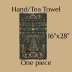 William Morris Christmas Tree Hand Towel: Vintage Style Holiday Hand Towel