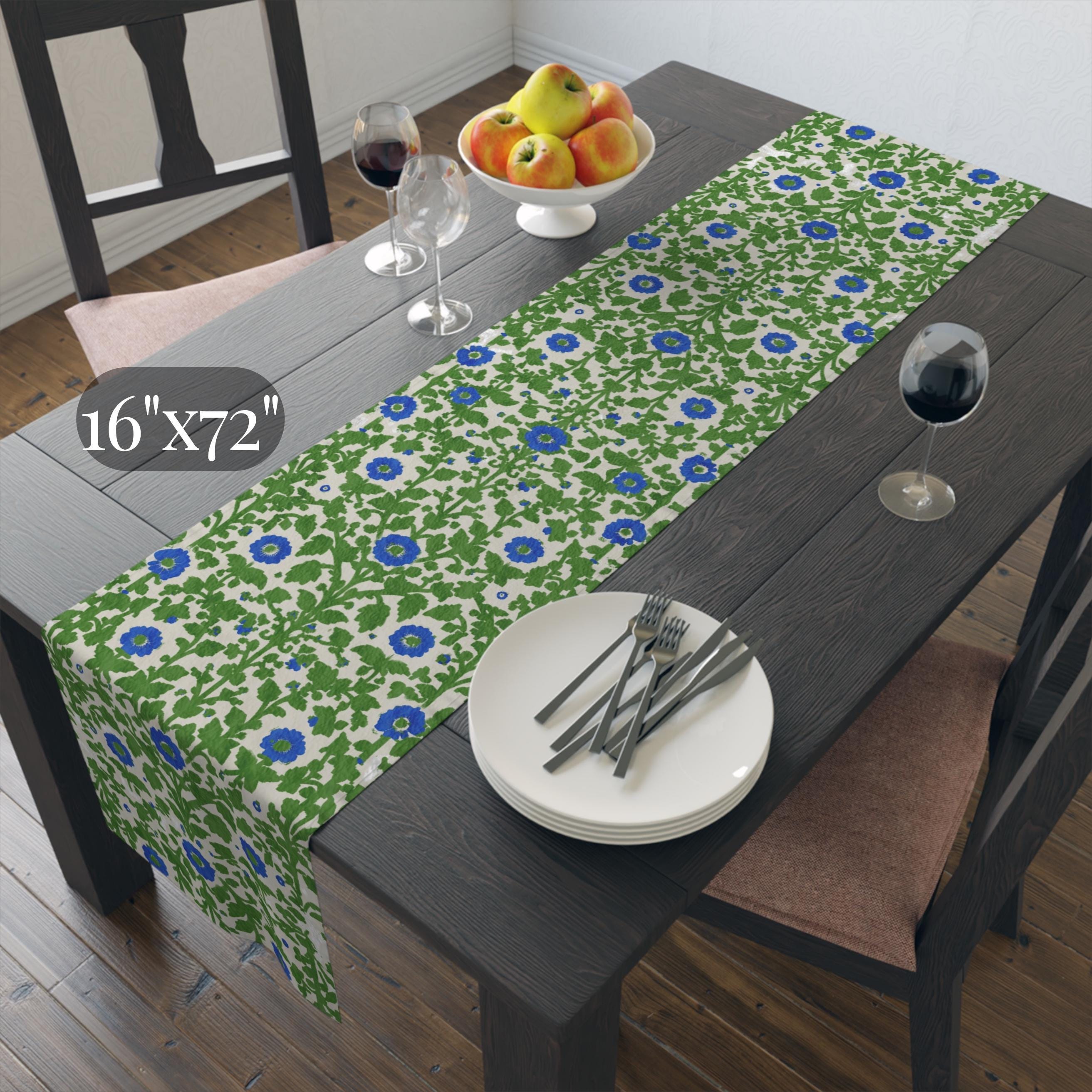 Elegant William Morris Arts and Crafts Floral Table Runner: 7 Colorway Choices