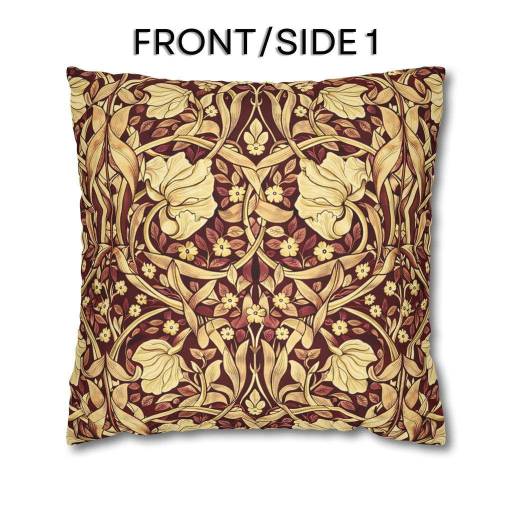 William Morris Pillow Cover: Burgundy Champagne Vintage Pimpernel Reconstructed
