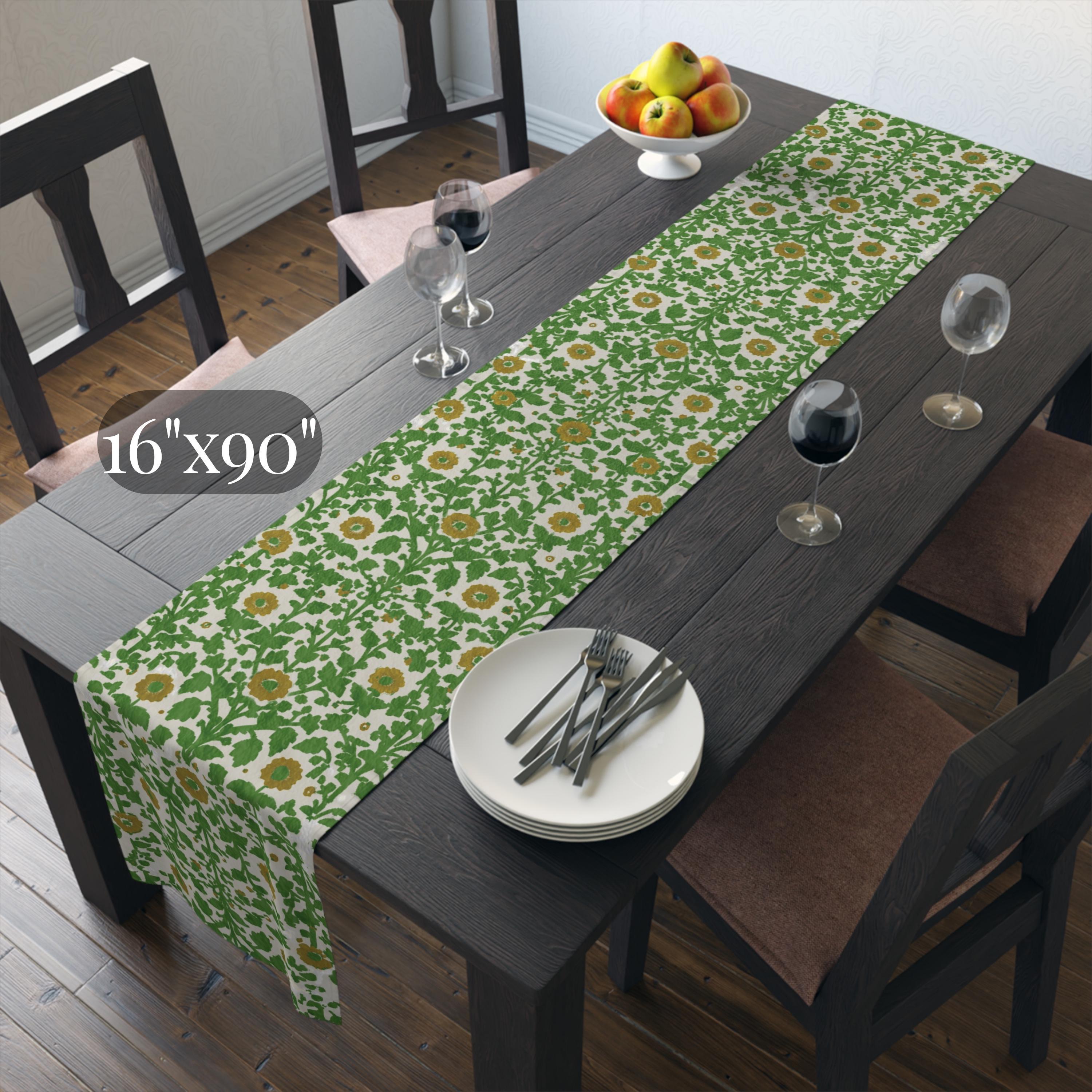 Elegant William Morris Arts and Crafts Floral Table Runner: 7 Colorway Choices