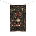 William Morris Inspired Christmas Tea Towel: Nostalgia Santa Claus