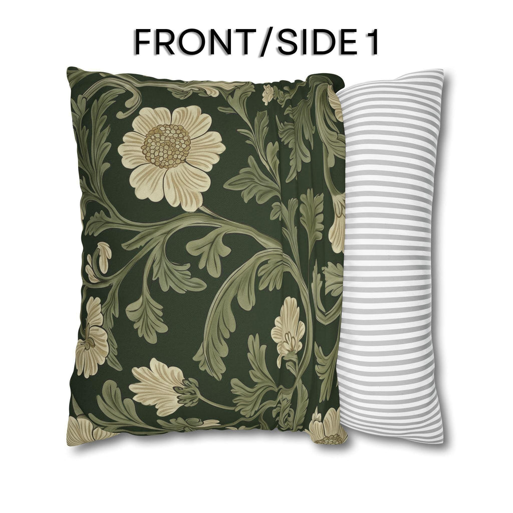 William Morris Pillow Cover: Lodden  Inspired  Sage & Cream Botanicals