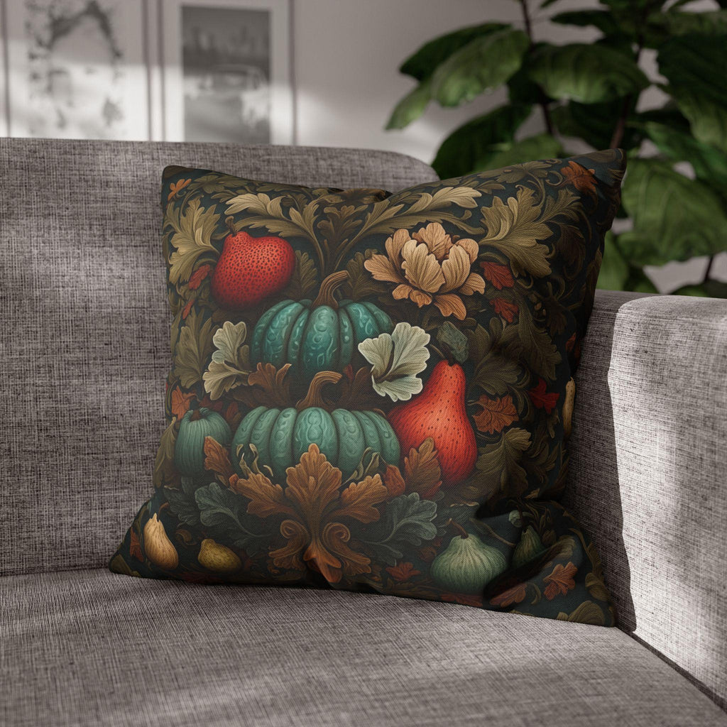 William Morris Inspired Pumpkin Pillow Cover: Art Nouveau Fall Decor