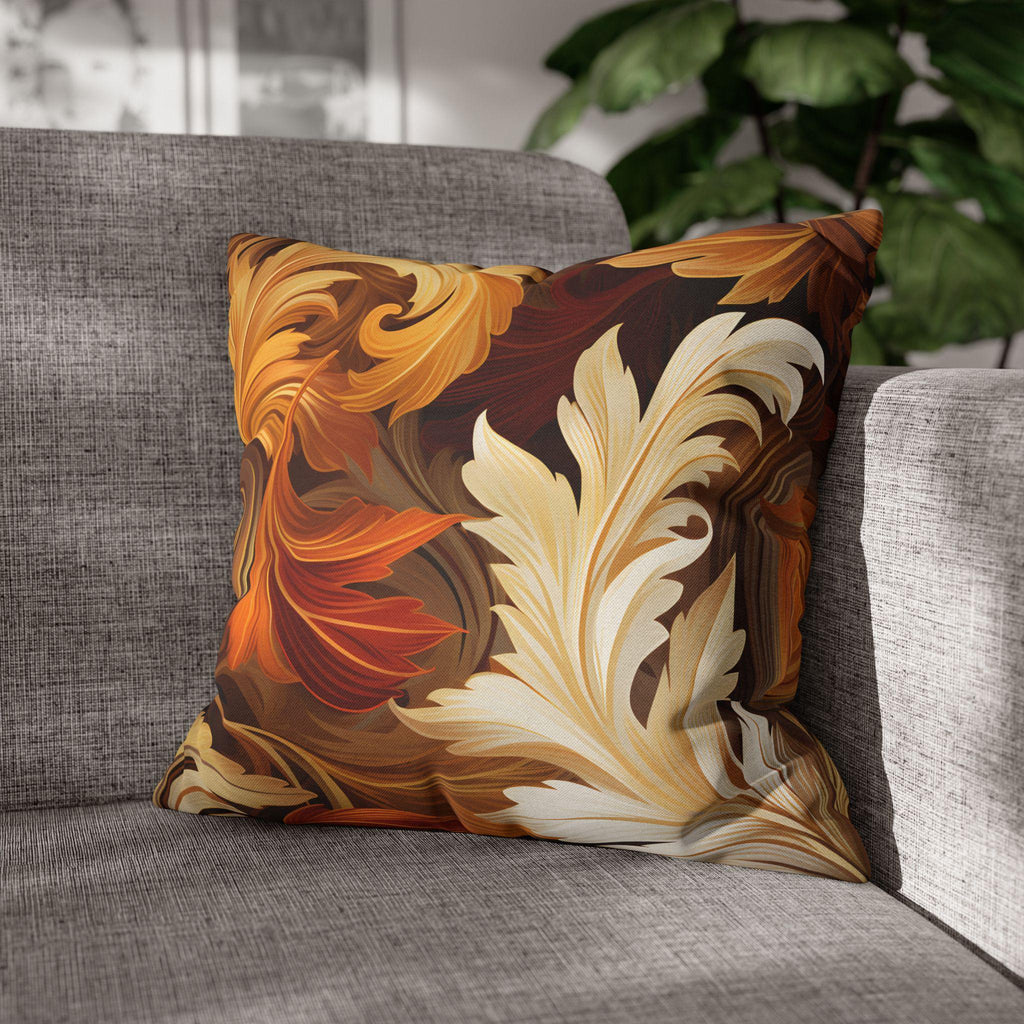 Autumn Leaves Swirling Fall Throw Pillow Cover: Cozy Home Decor for Seasonal Comfort