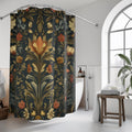 William Morris Botanical Shower Curtain: Golden Ochre Floral Tapestry
