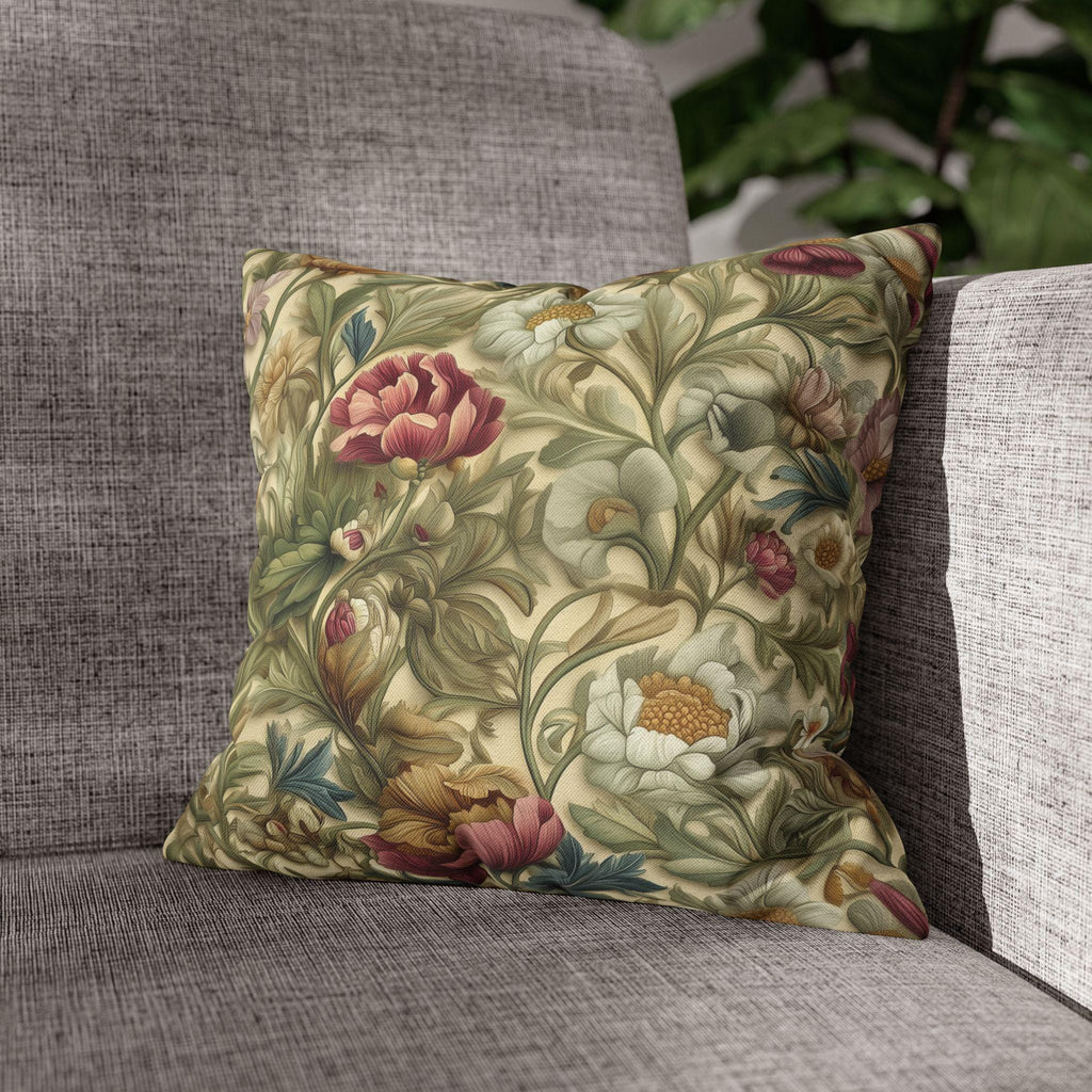 William Morris Botanical Pillow Cover: Vintage Style Floral Accent