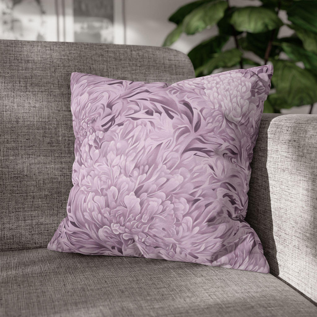 William Morris Inspired Pillow Cover: Modern Lavender Marigold Botanical, Zoomed-In Pattern