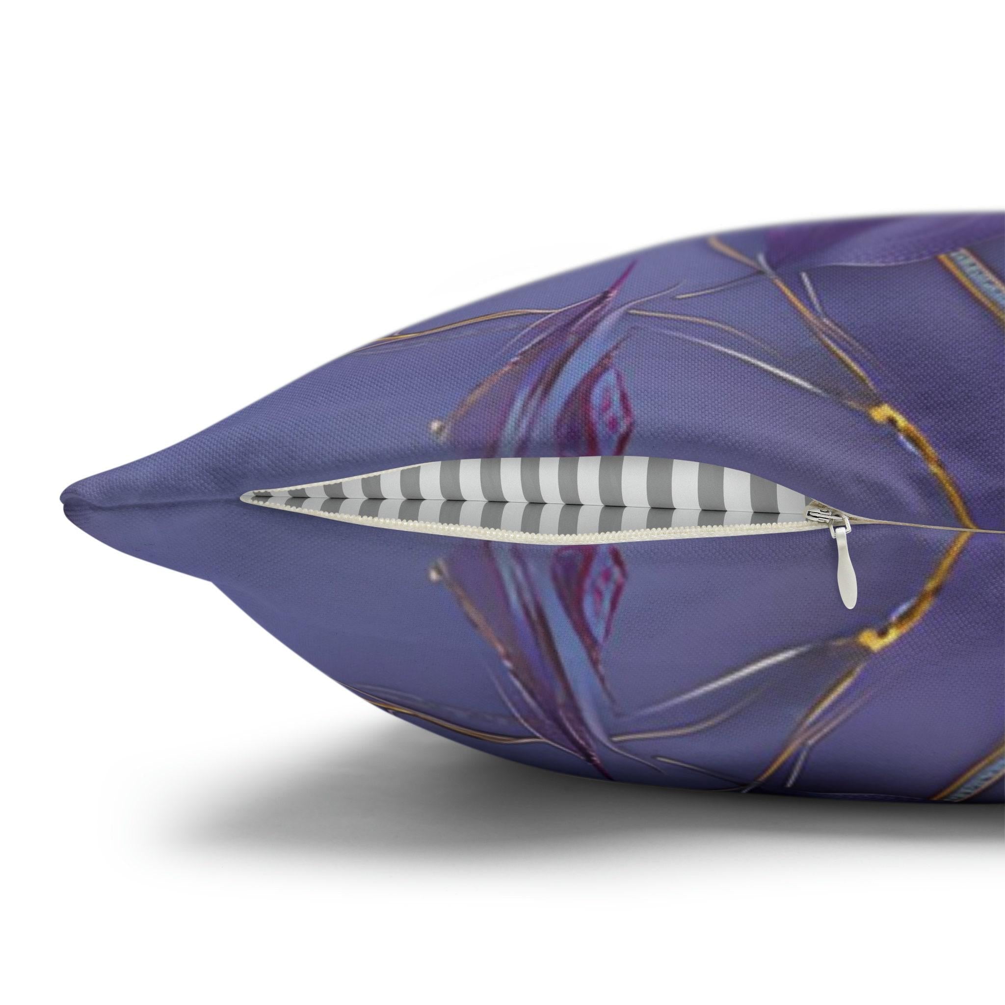 Tropical Hibiscus Floral Pillow Cover, Soft Purple Botanical Cushion