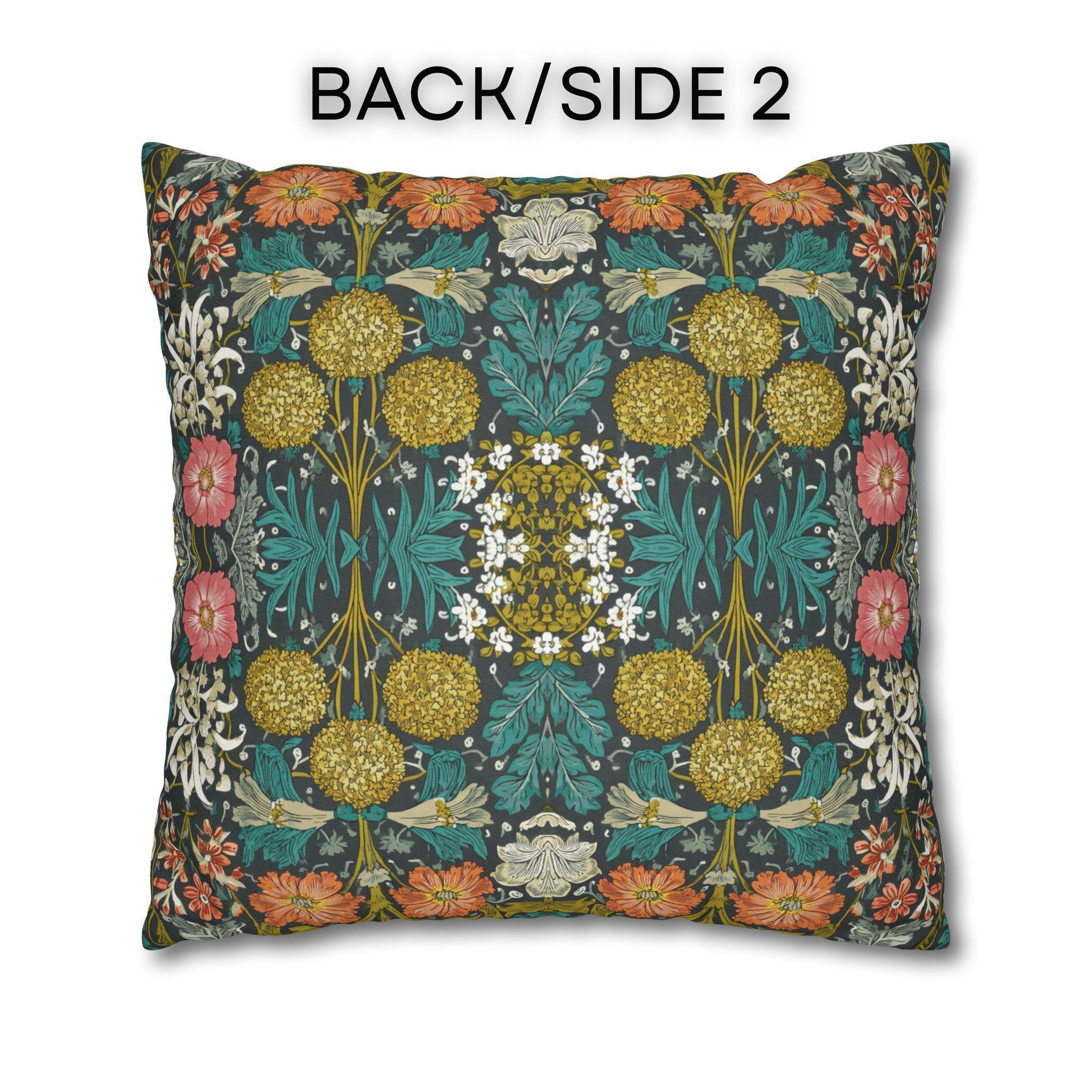 William Morris Style Hyacinth Pillow Cover: John Henry Dearle Inspired Botanical Floral
