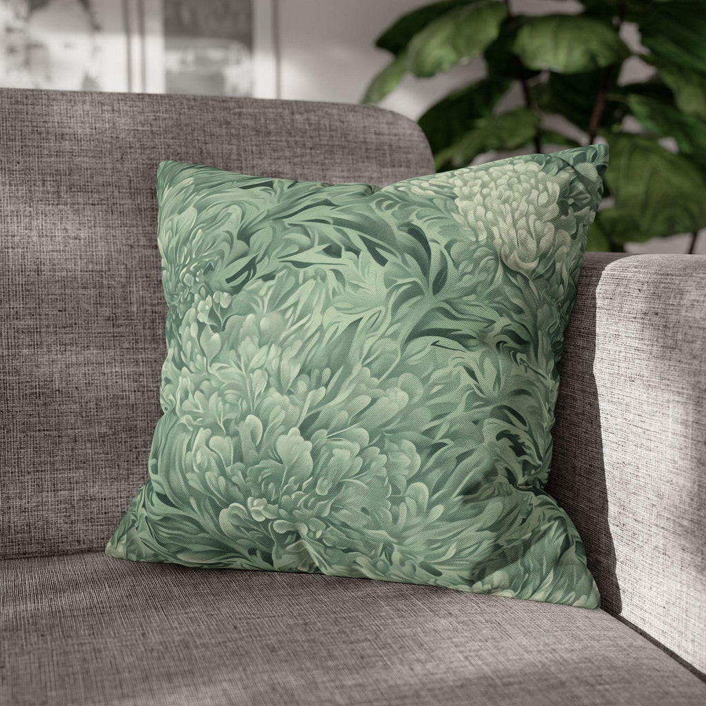 William Morris Inspired Pillow Cover: Modern Sage Marigold Botanical