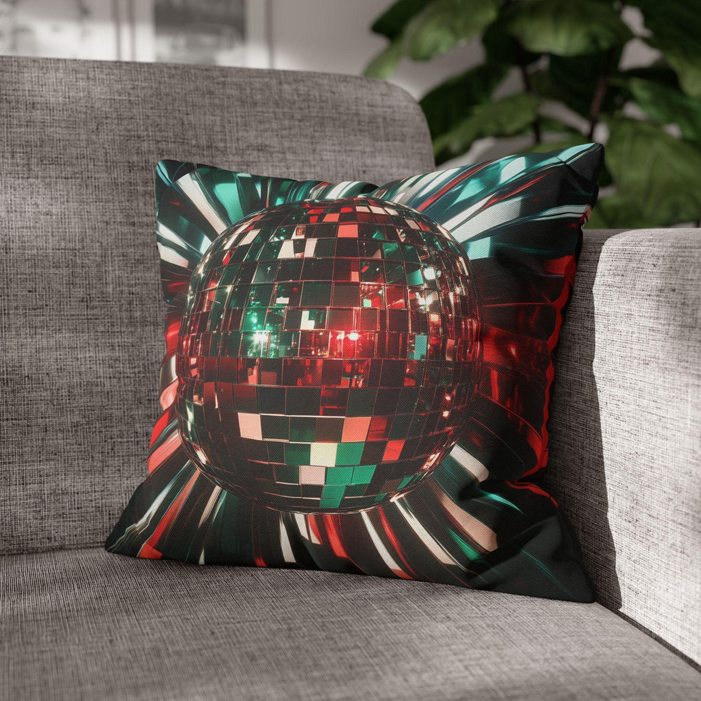 Retro Disco Ball Pillow Cover, Vibrant New Year's Eve Decor